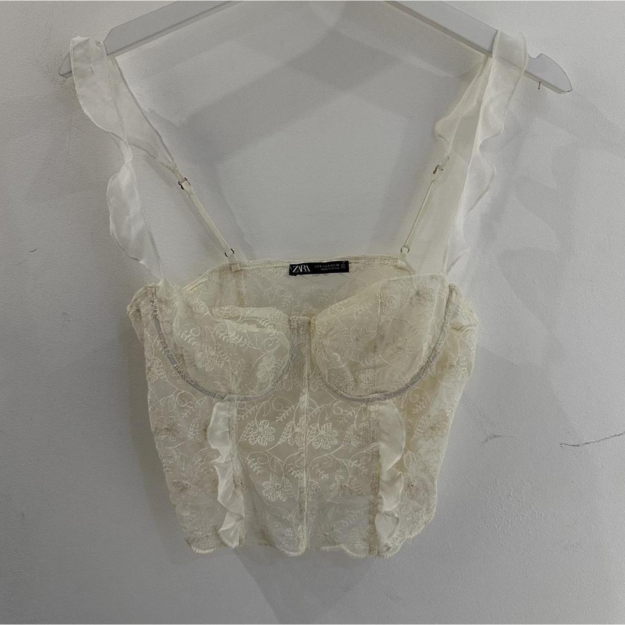 Zara lace corset top🤍 cutest top just too small for... Depop