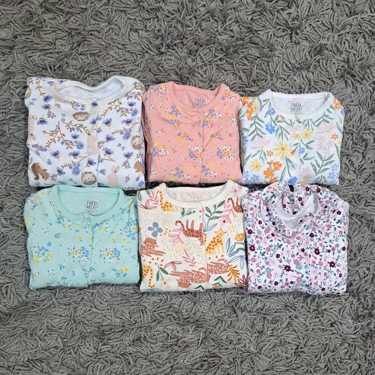 6 x Baby Girl Babygrows / sleepsuits ♡ Size... Depop