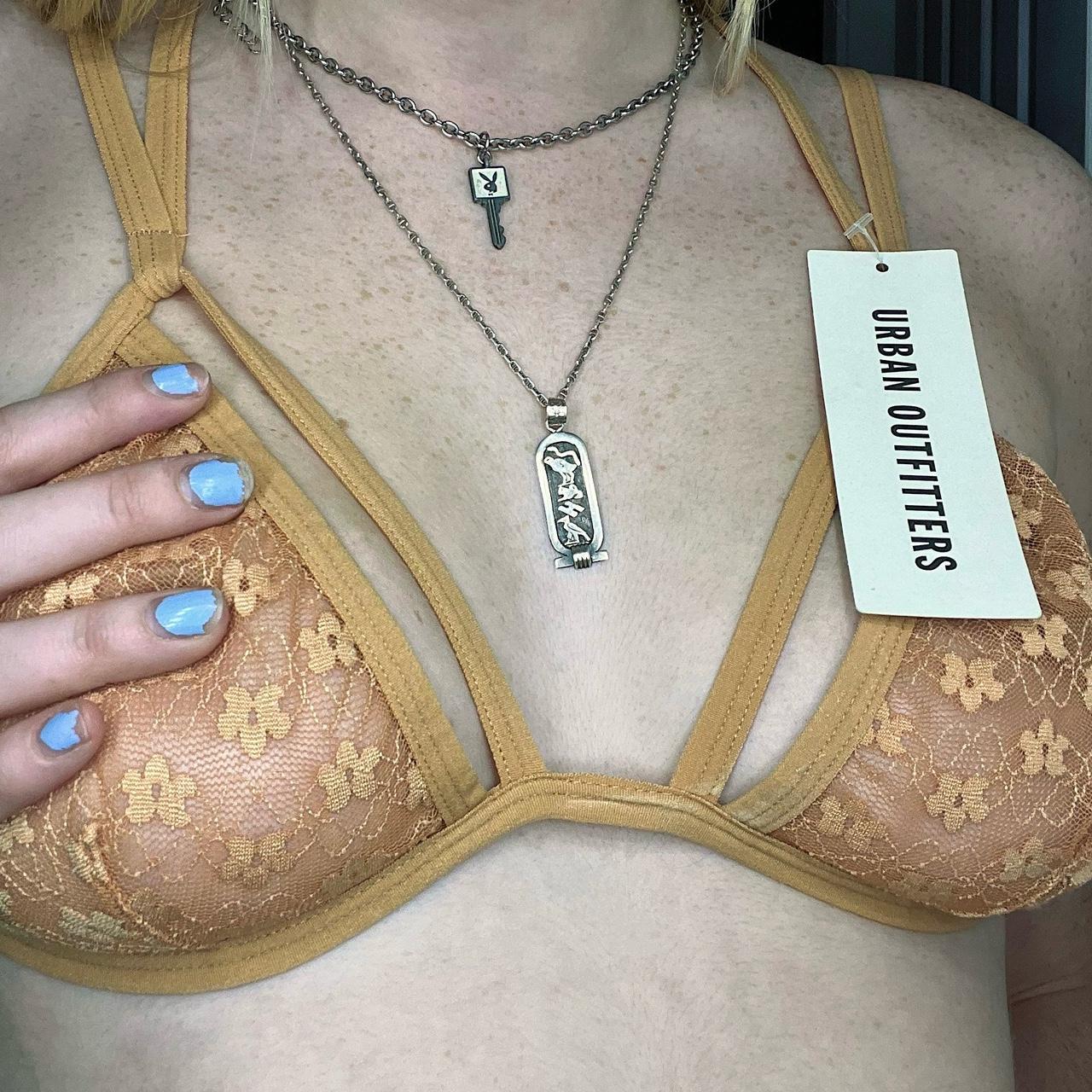 Urban Outfitters Nude Silky Bra So soft!! Size 32 - Depop
