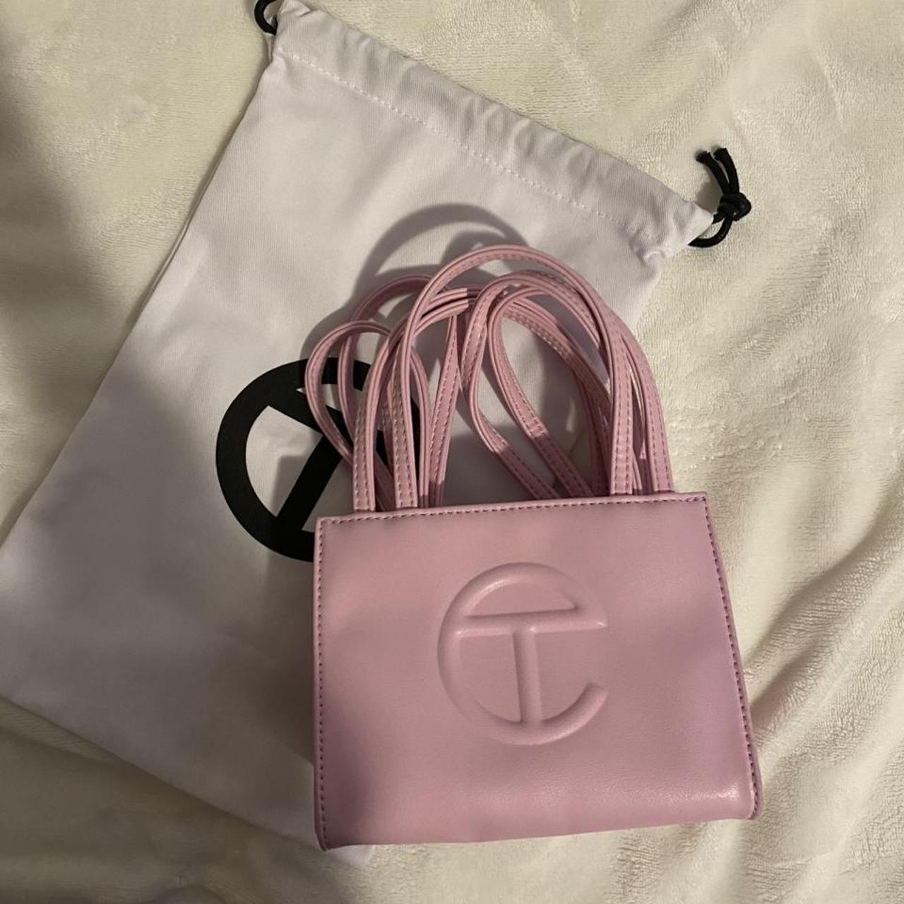 Small bubblegum pink telfar bag Like new, worn only... - Depop
