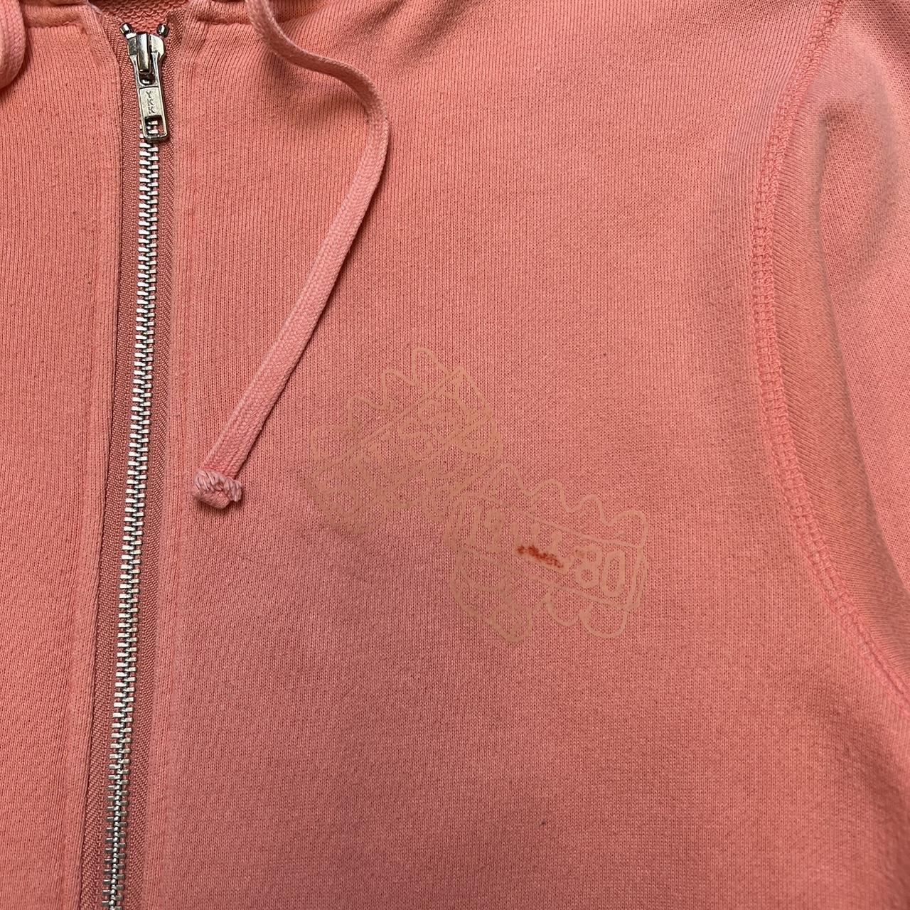 Stüssy Men's Black and Pink Hoodie Depop