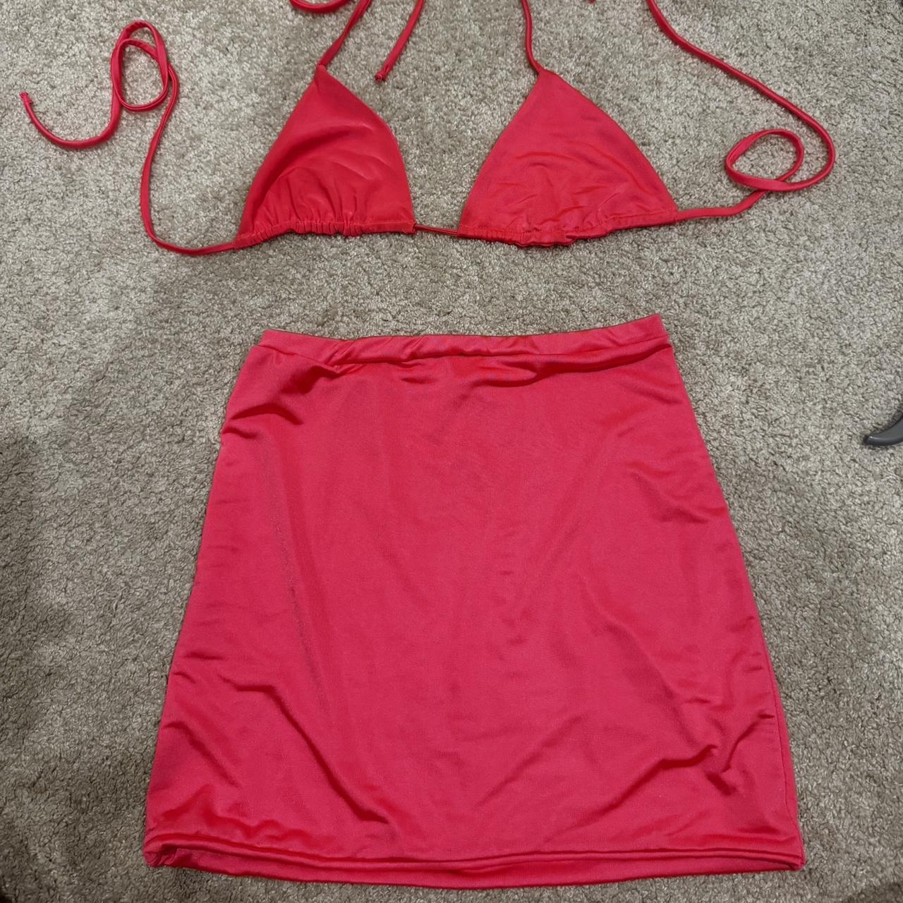 Pink festival/rave set size 6, would fit 4-8. Bought... - Depop