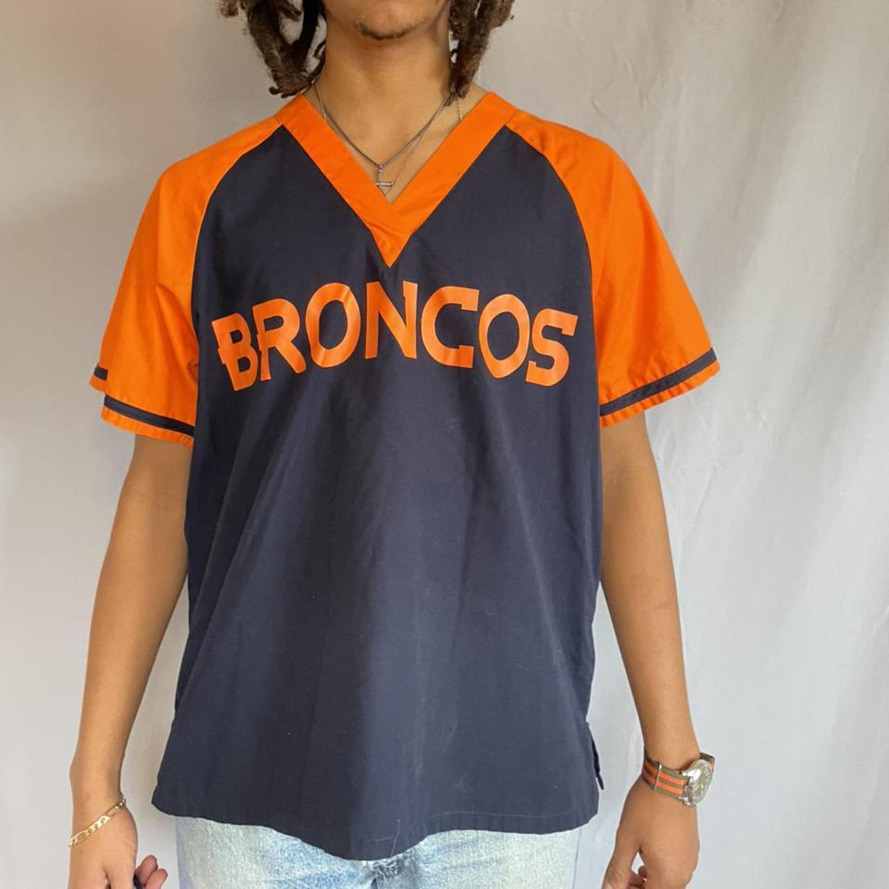 Y2K Denver Broncos Navy Tee This NFL Shop shirt is - Depop