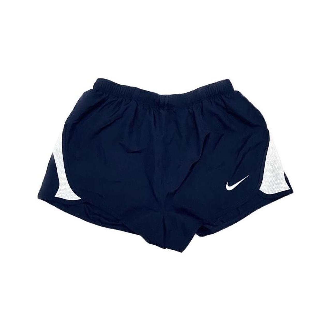 Navy blue Nike running shorts Barley worn - Depop