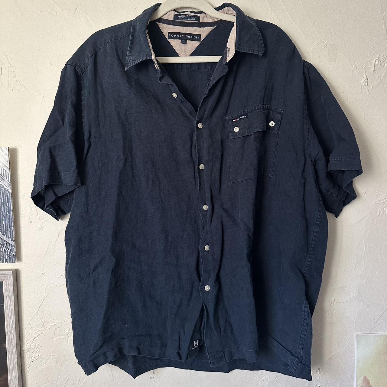 Tommy Hilfiger Men's Navy Shirt | Depop