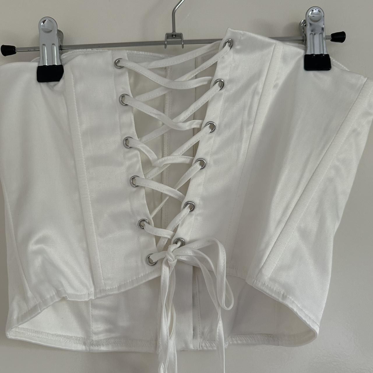 Glassons white strapless corset top, never worn size... Depop
