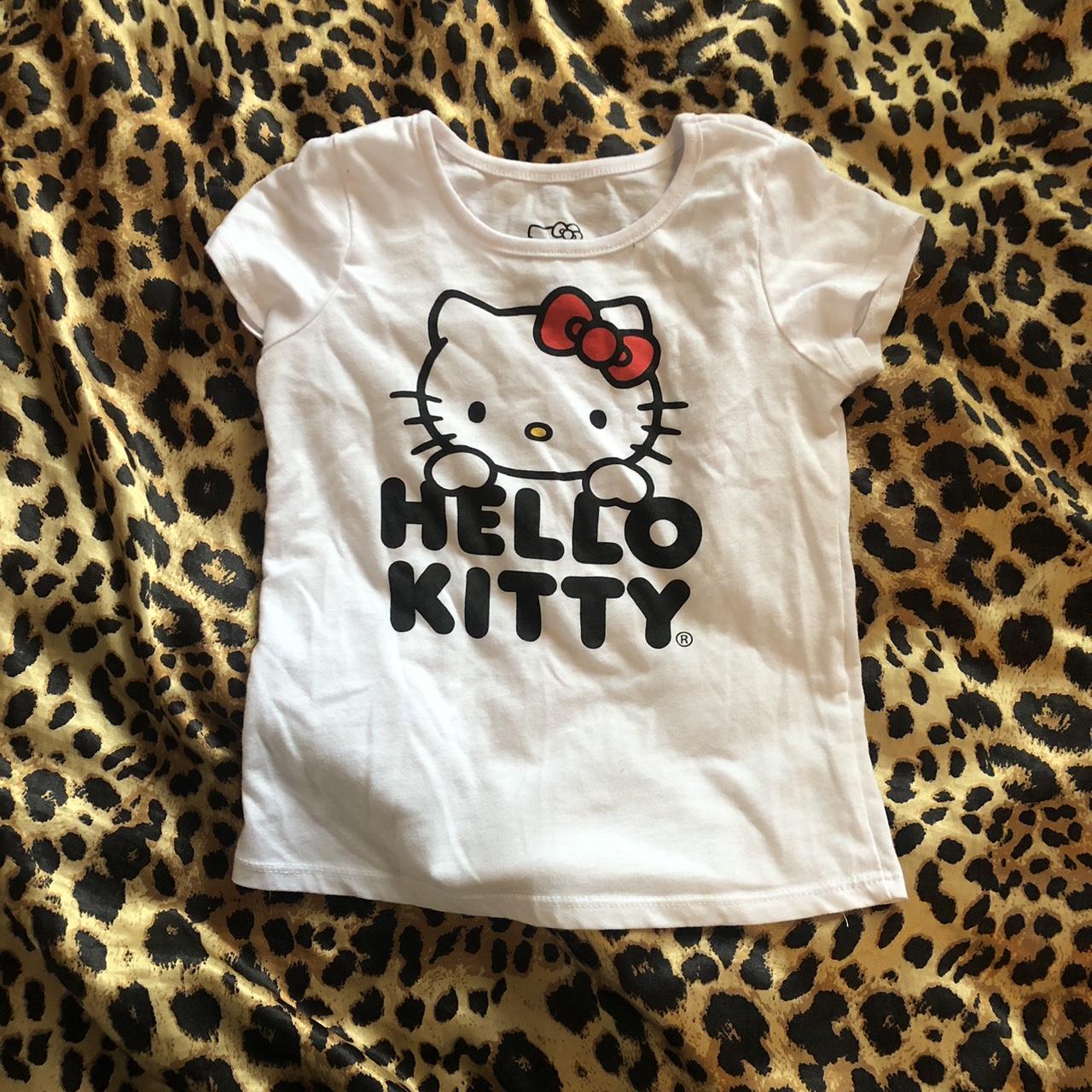 hello kitty baby tee! is a kids 5/6 so fits pretty... - Depop