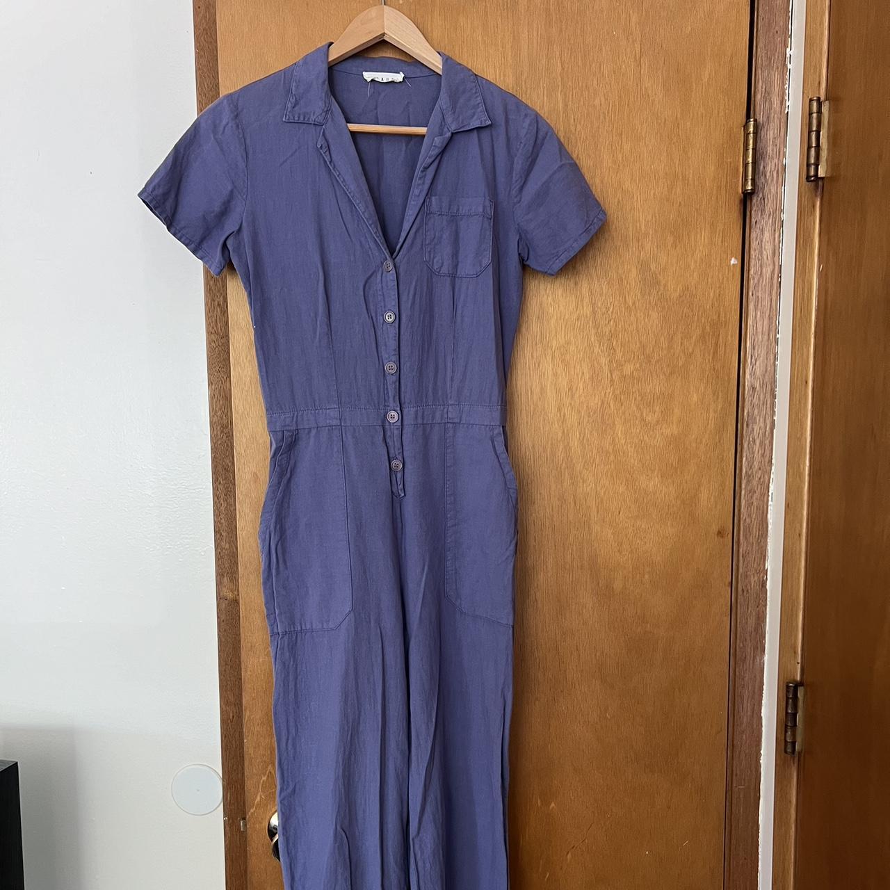 Lacausa jumpsuit in beautiful purple blue. Collared