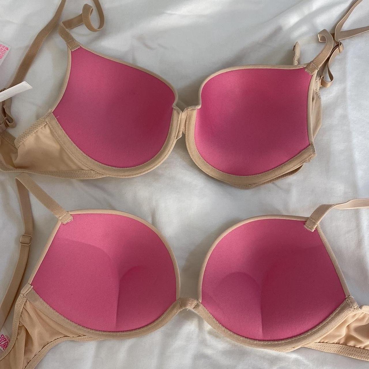 Victorias Secret Pink Push Up Bras Size 34b In Depop 2136