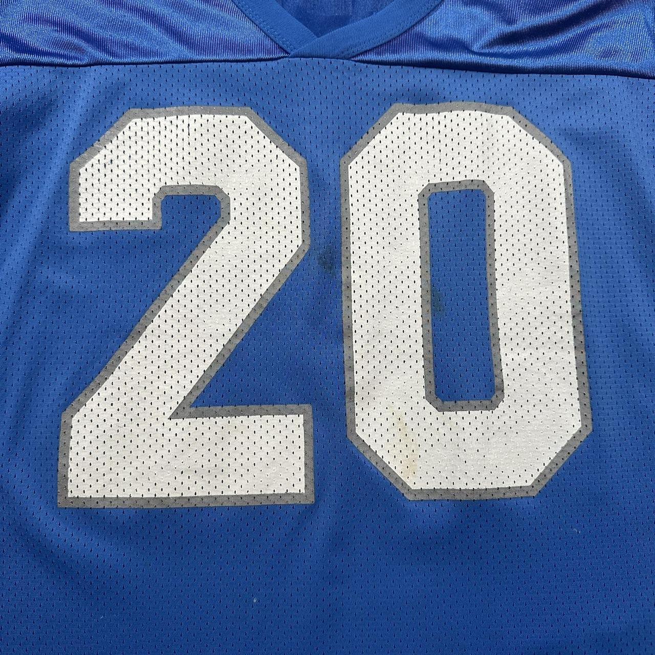 Used Blue Vintage Starter number 20 Barry Sanders - Depop