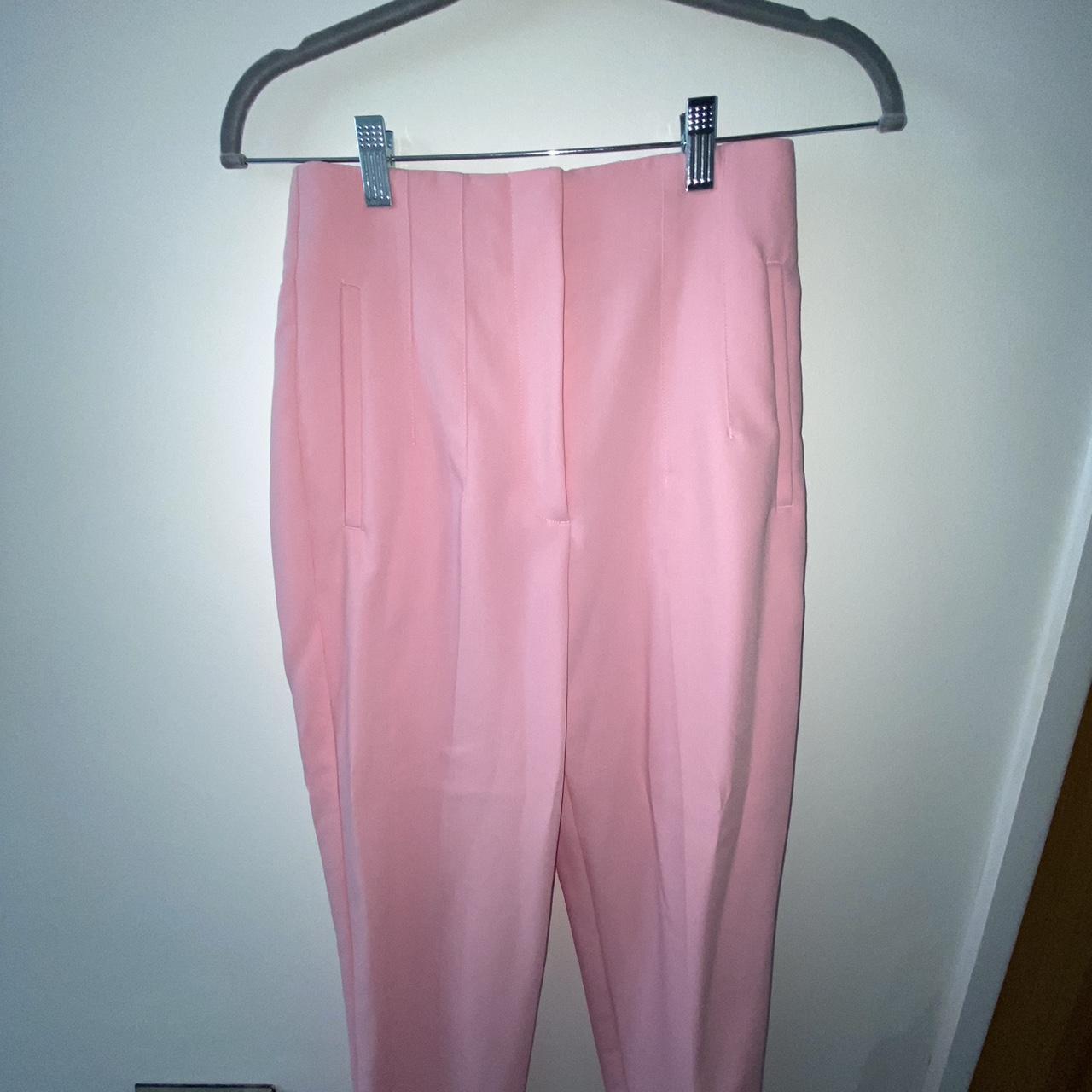 Zara pink pants Been worn once perfect condition... Depop