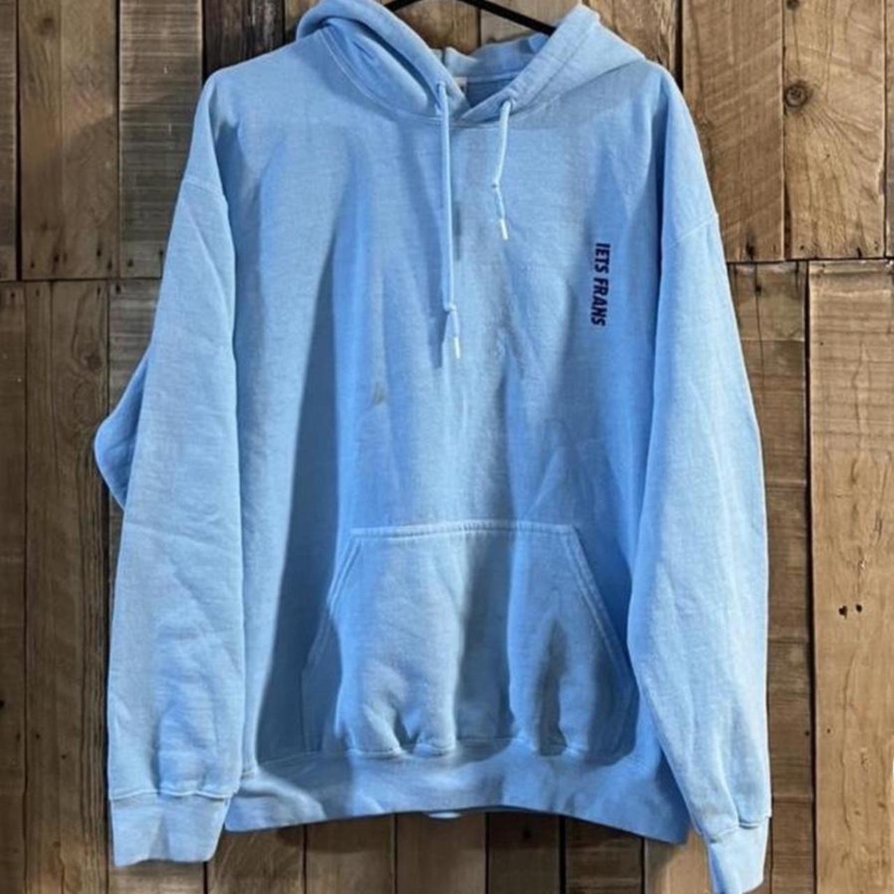 Urban outfitter iets frans hoodie Baby blue hoodie... - Depop