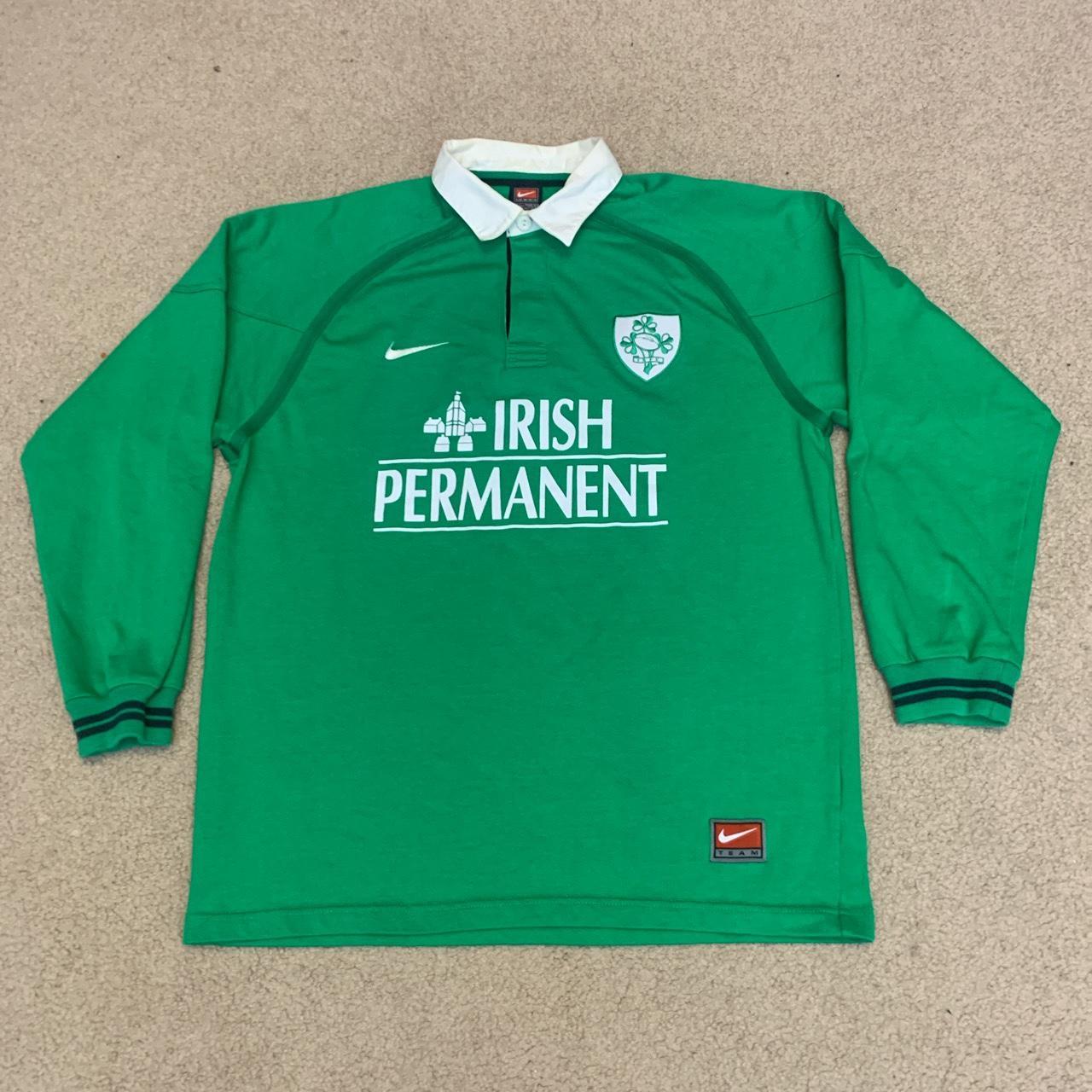 Vintage IRFU Nike Irish Permanent Rugby... - Depop
