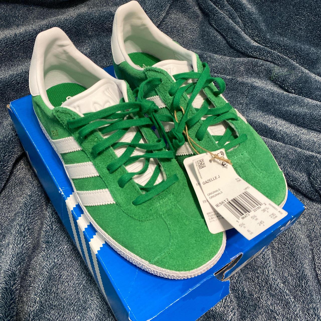 adidas Kids Grade School Gazelle Shoes in green Depop