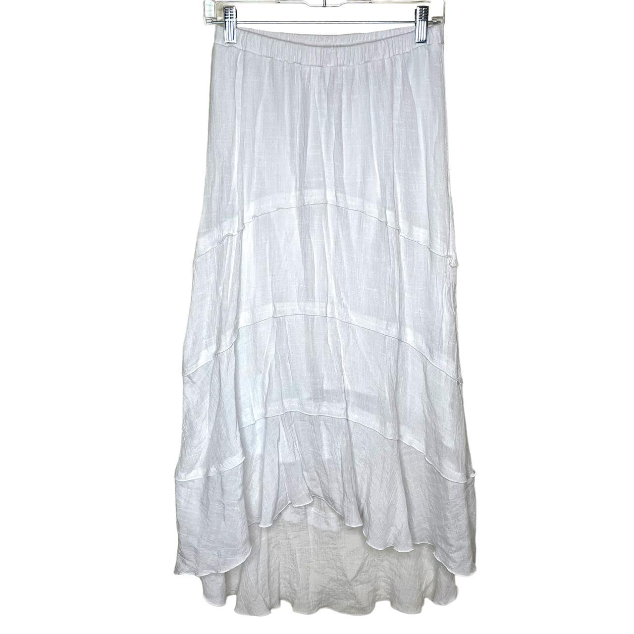 White ruffle 2025 skirt 90s