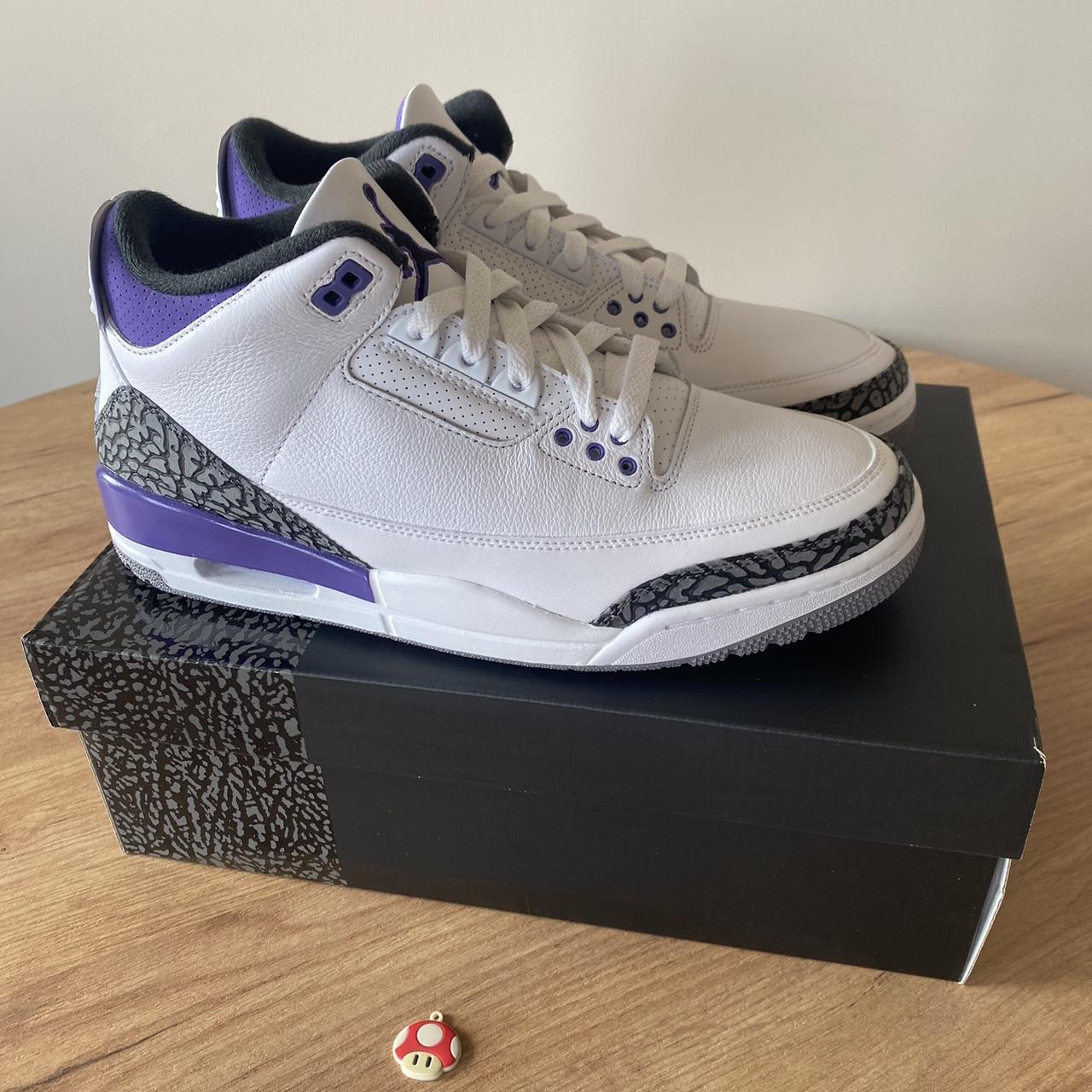 Air Jordan 3 Retro Purple (2022) White/Dark... - Depop