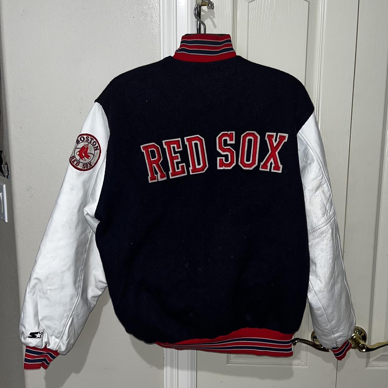 Vintage Boston Red Sox Varsity Jacket Has a busted - Depop