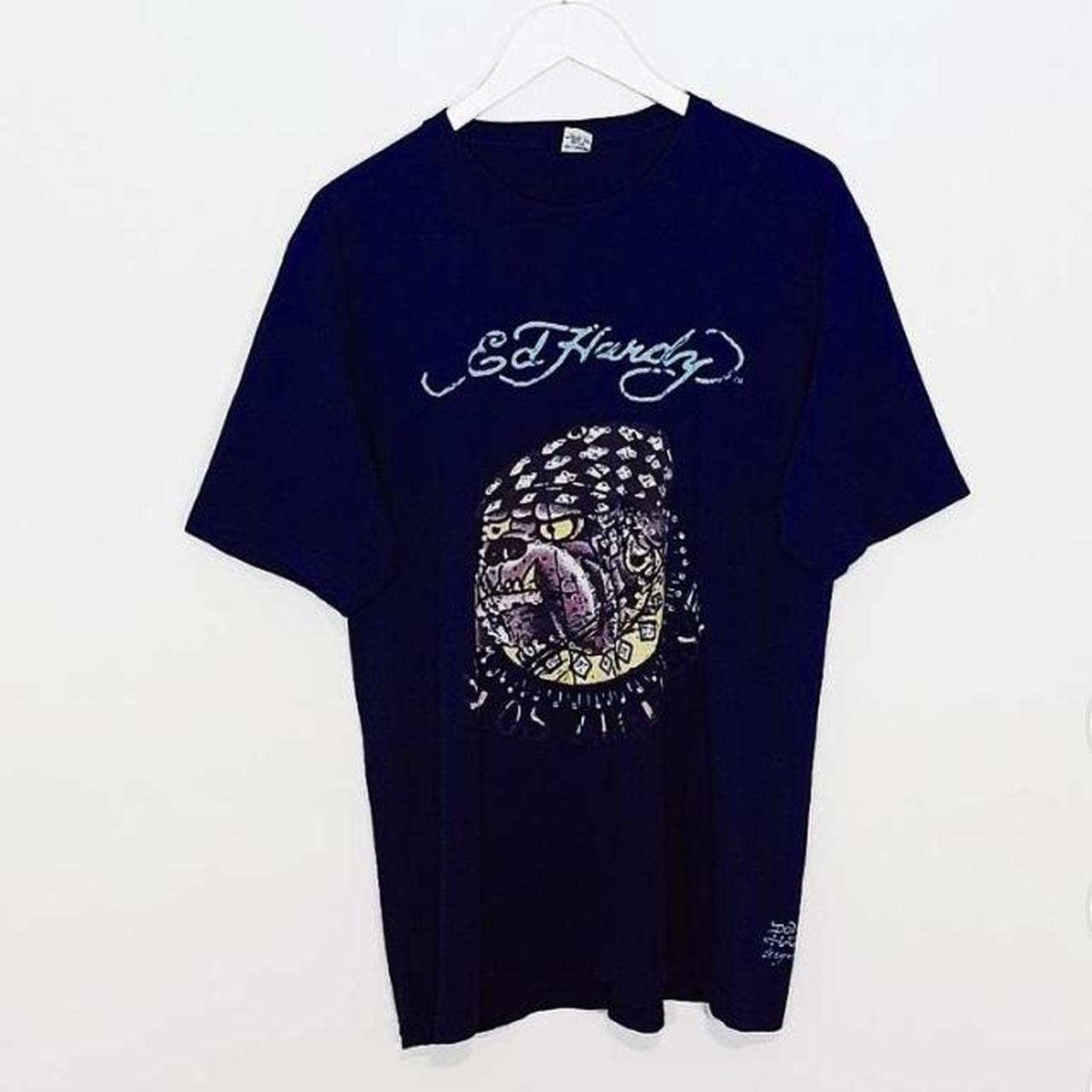 vintage navy Ed Hardy t shirt / ED HARDY crazy... Depop