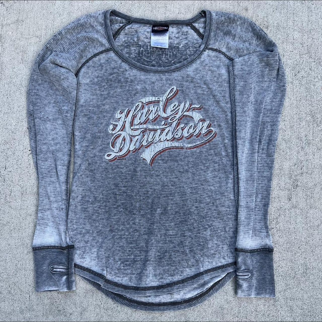 Women's Harley Davidson Thermal shirt size Large - Depop