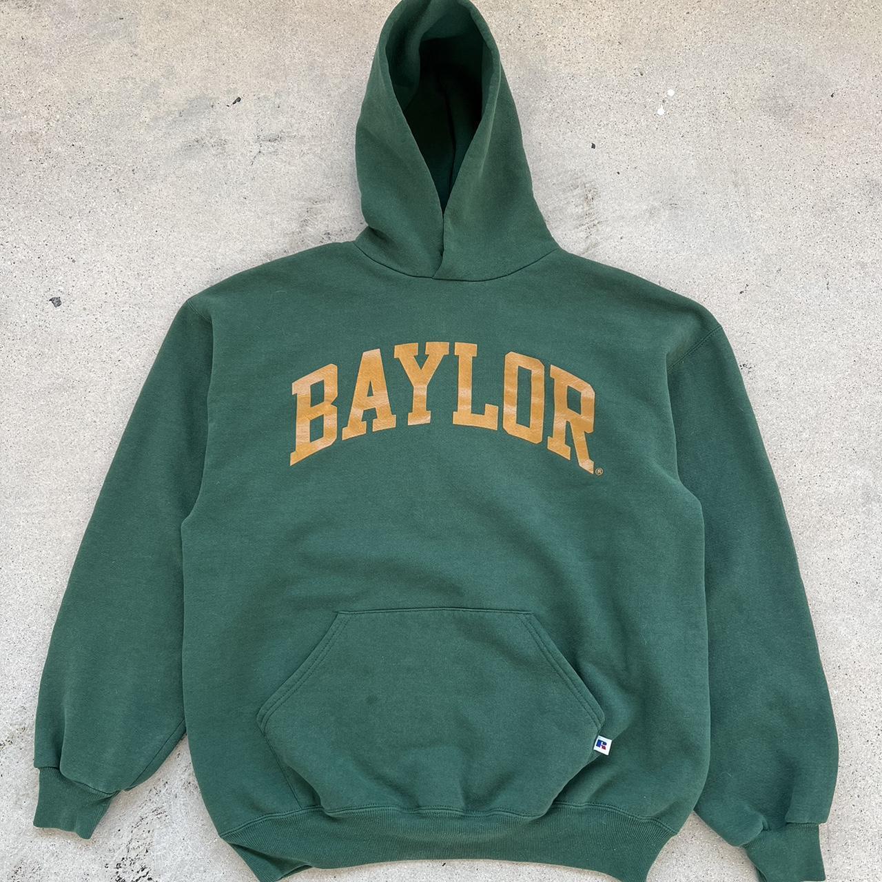 Baylor Vintage Russell Hoodie Size XL measures 22.5... - Depop