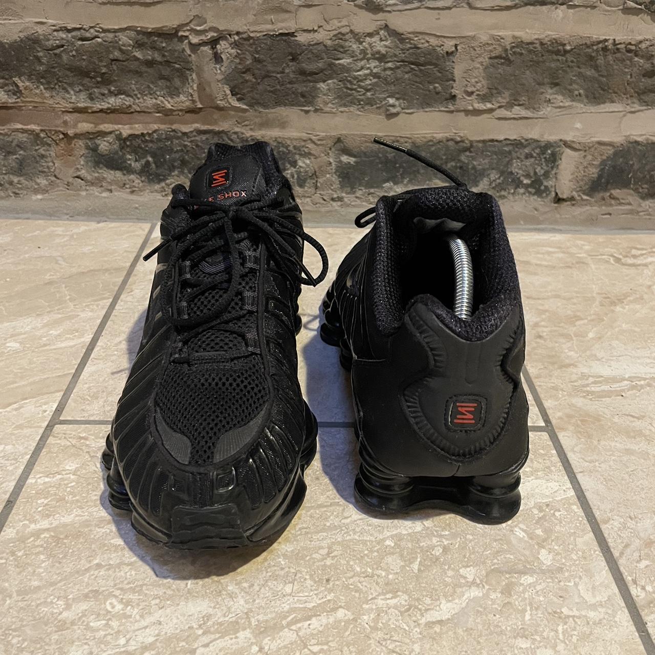 mens red and black nike shox