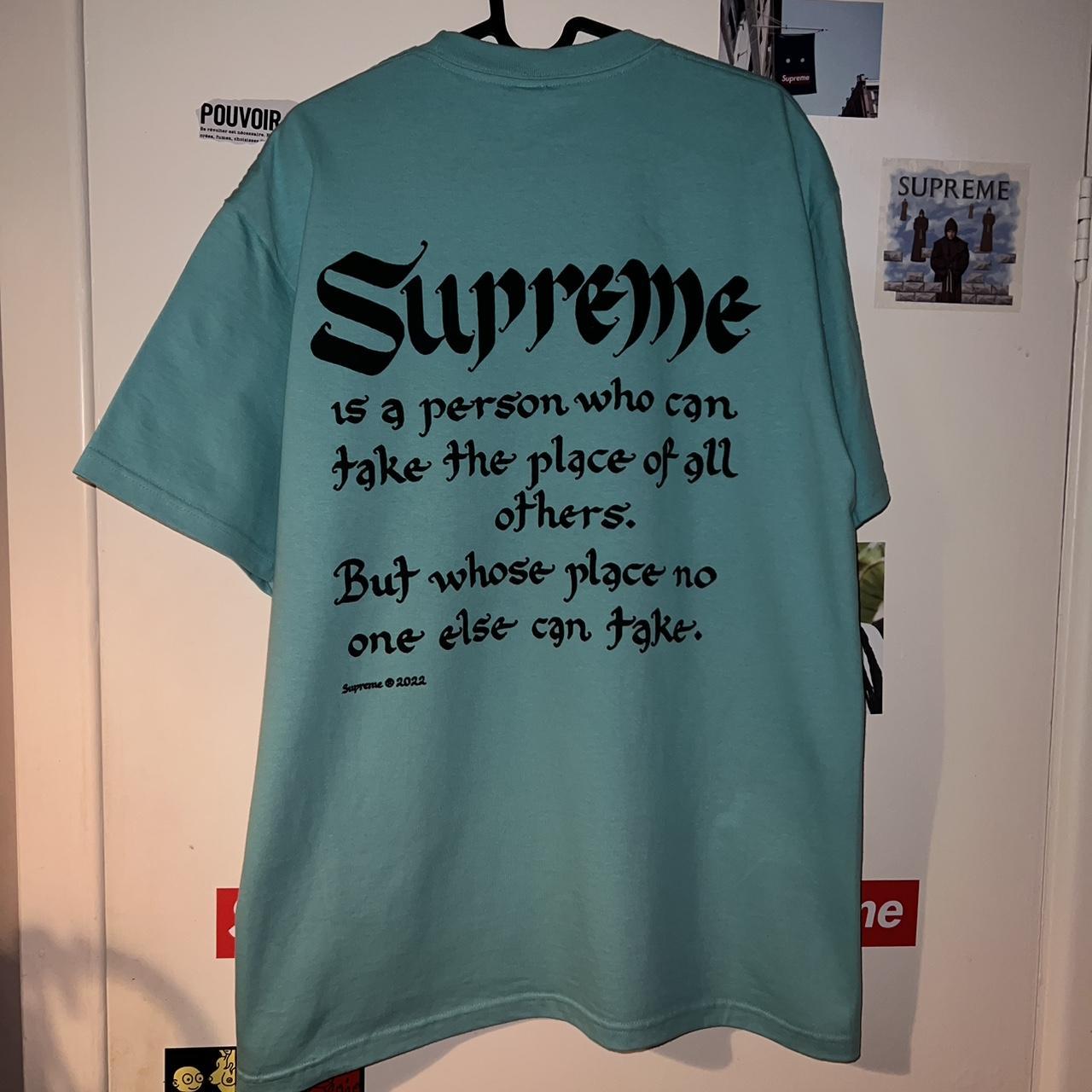 Supreme Person Tee Teal good SS22 Size XL