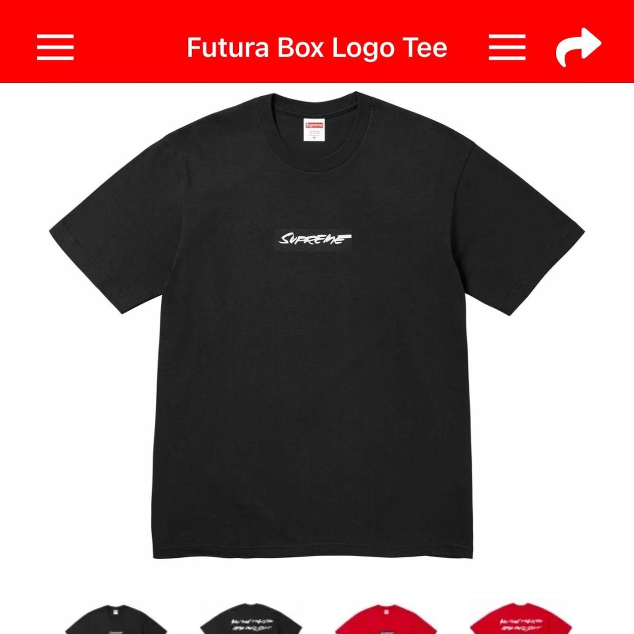 Supreme futura box logo tee Black Large Brand Depop