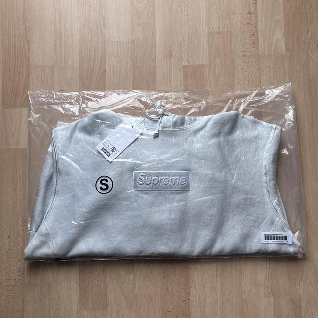 Supreme x MM6 Maison Margiela foil box logo hooded - Depop