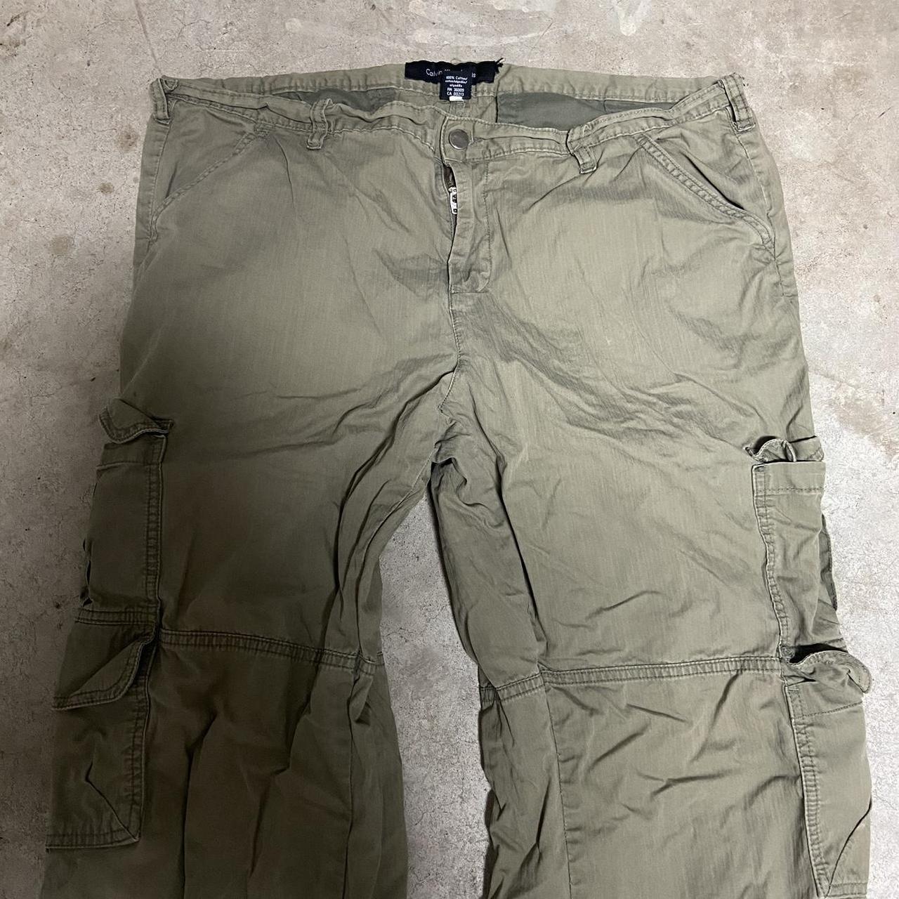 Calvin Klein Men's Khaki Trousers | Depop