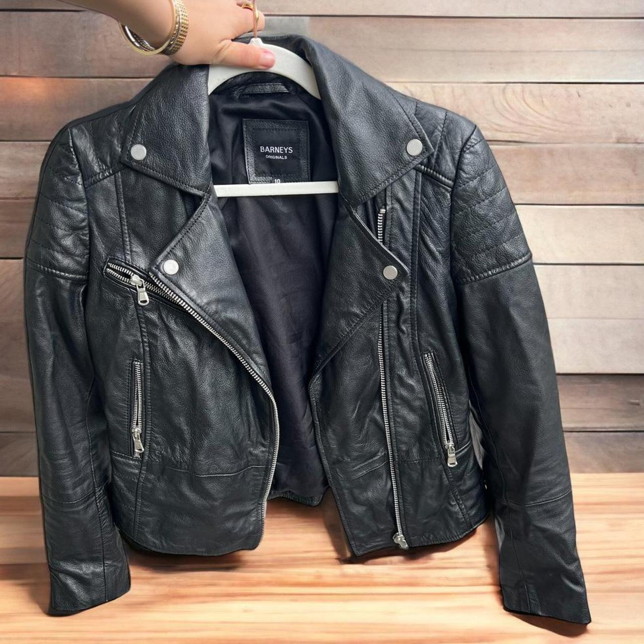 Barney�??s real leather jacket. The RPP for this is - Depop