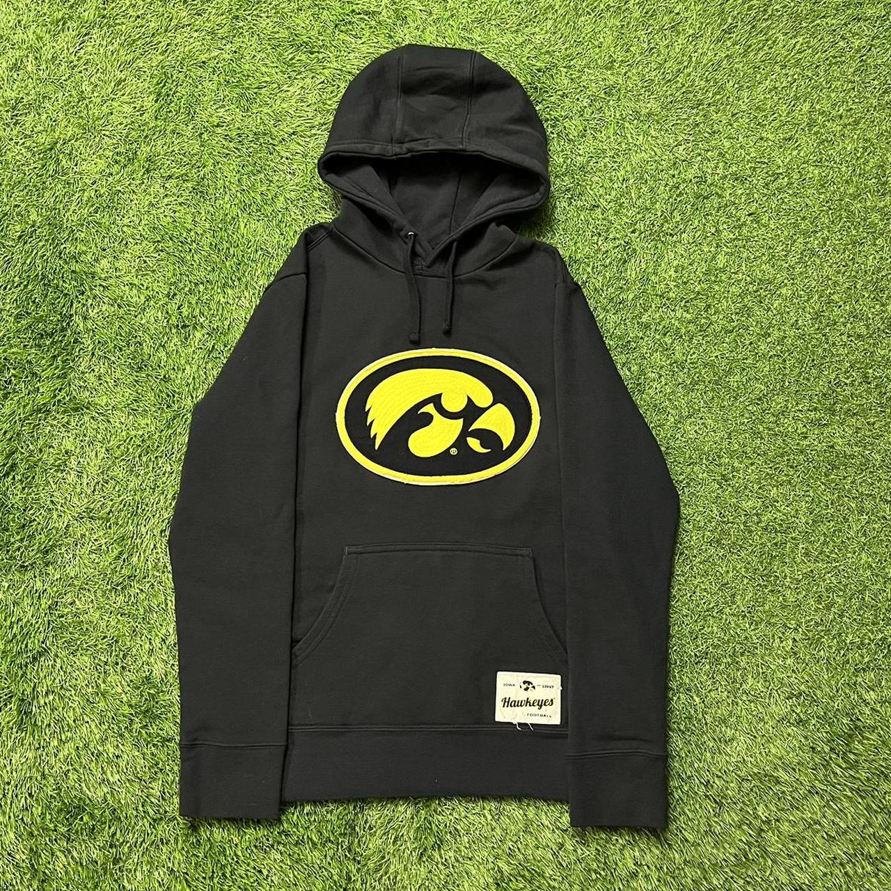 Hooded university patch discount sweatshirt