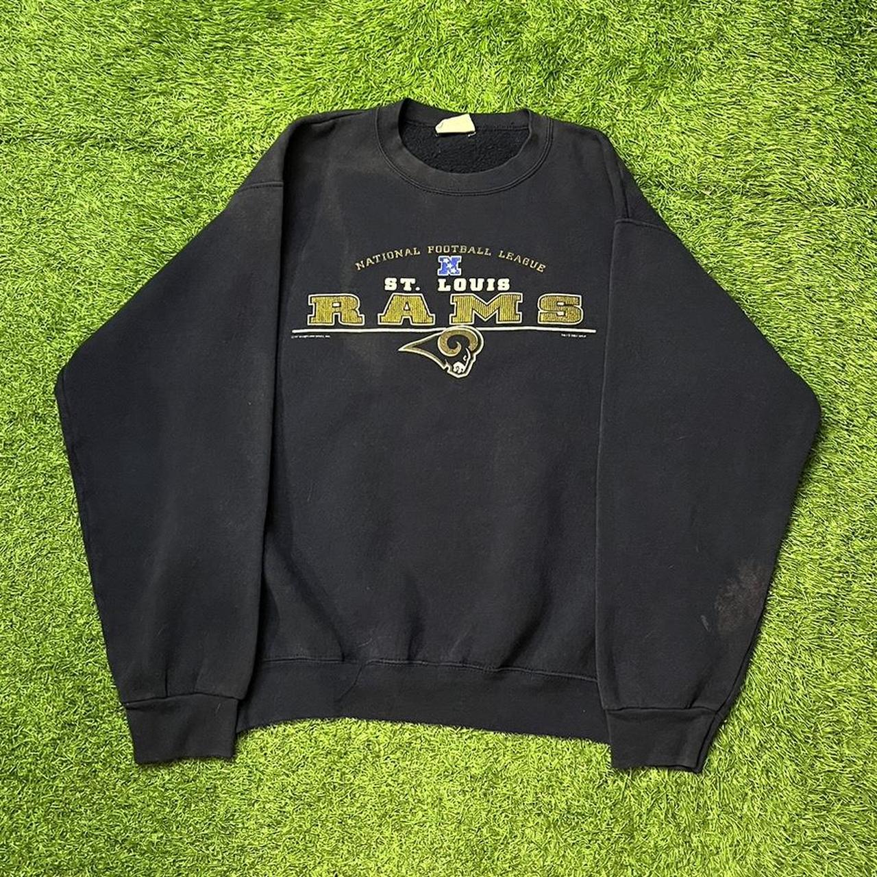 Vintage 90's St. Louis Rams Football Hoodie Size - Depop