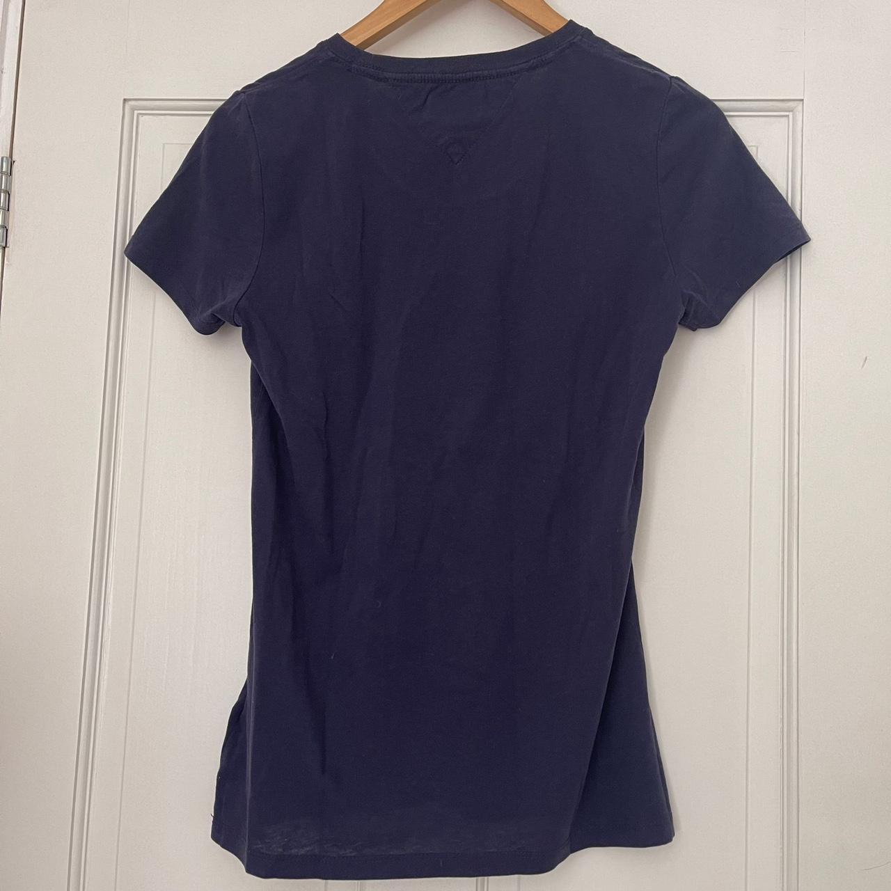 Tommy Jeans t-shirt, UK size XS, navy with white... - Depop