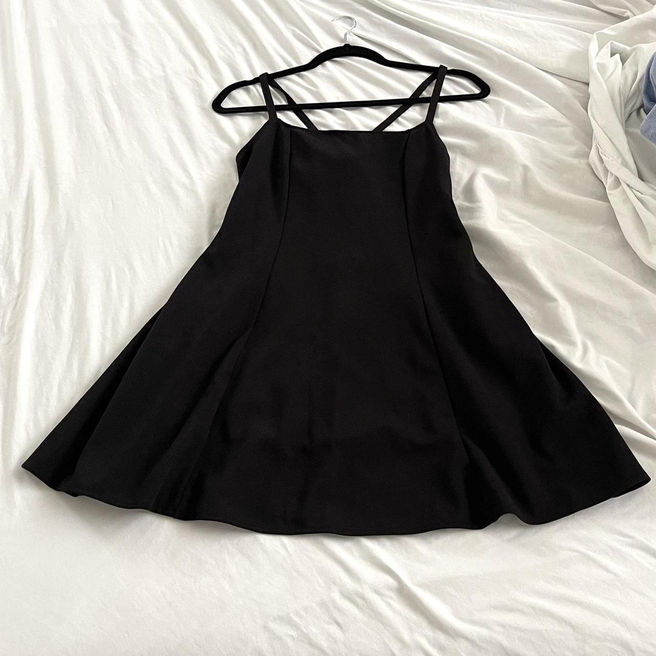 Strap black mini dress [New / Never worn] - Back... - Depop