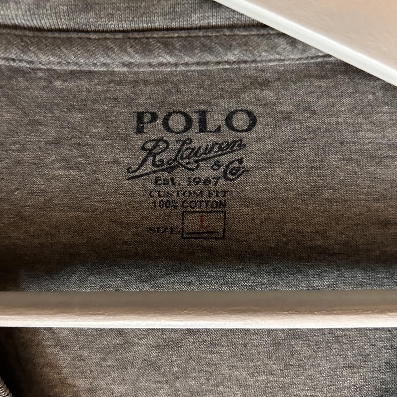 Polo Ralph Lauren t shirt size large Grey good... Depop