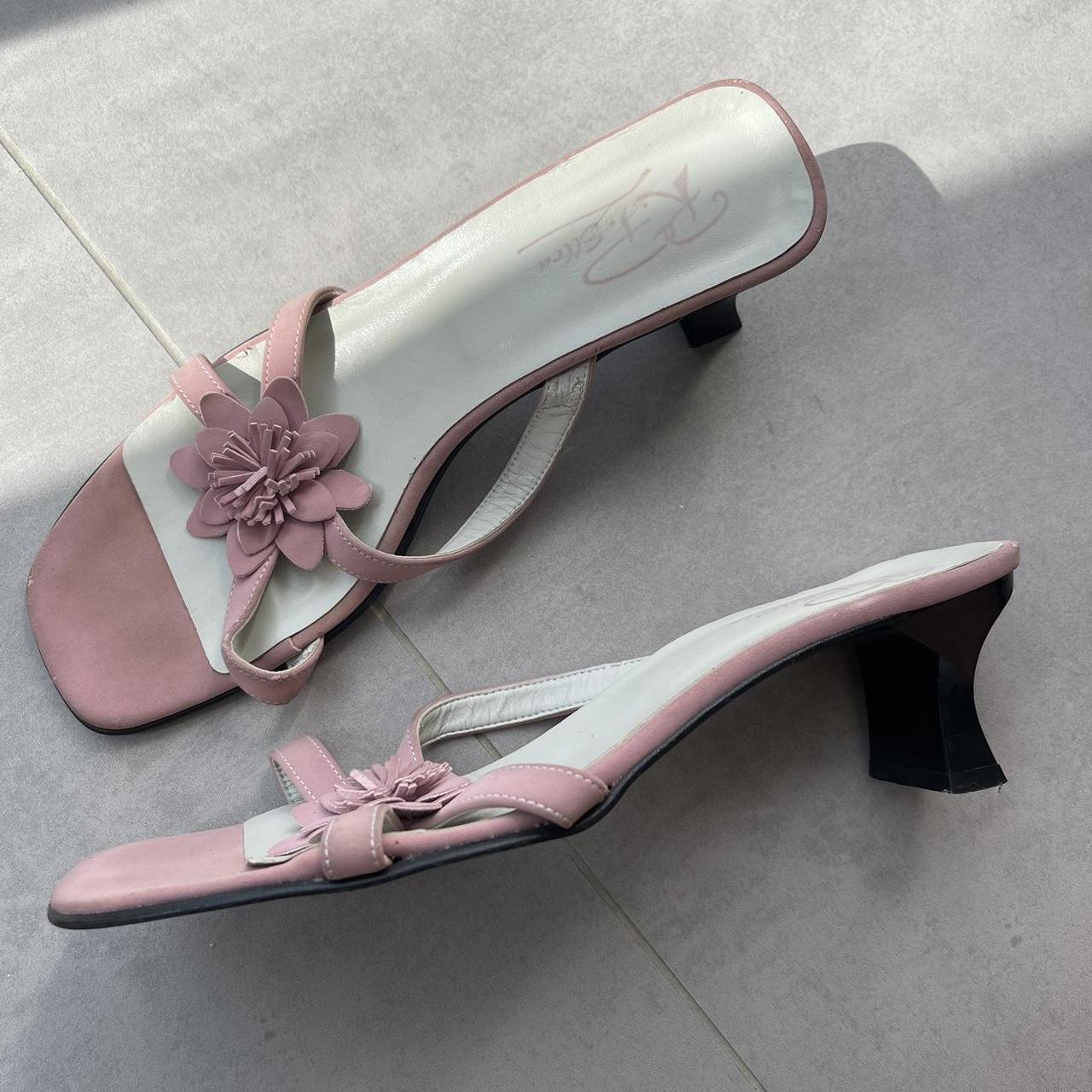 bright pink kitten heels