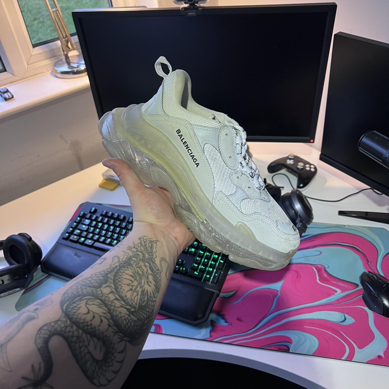 Balenciaga feet discount on desk