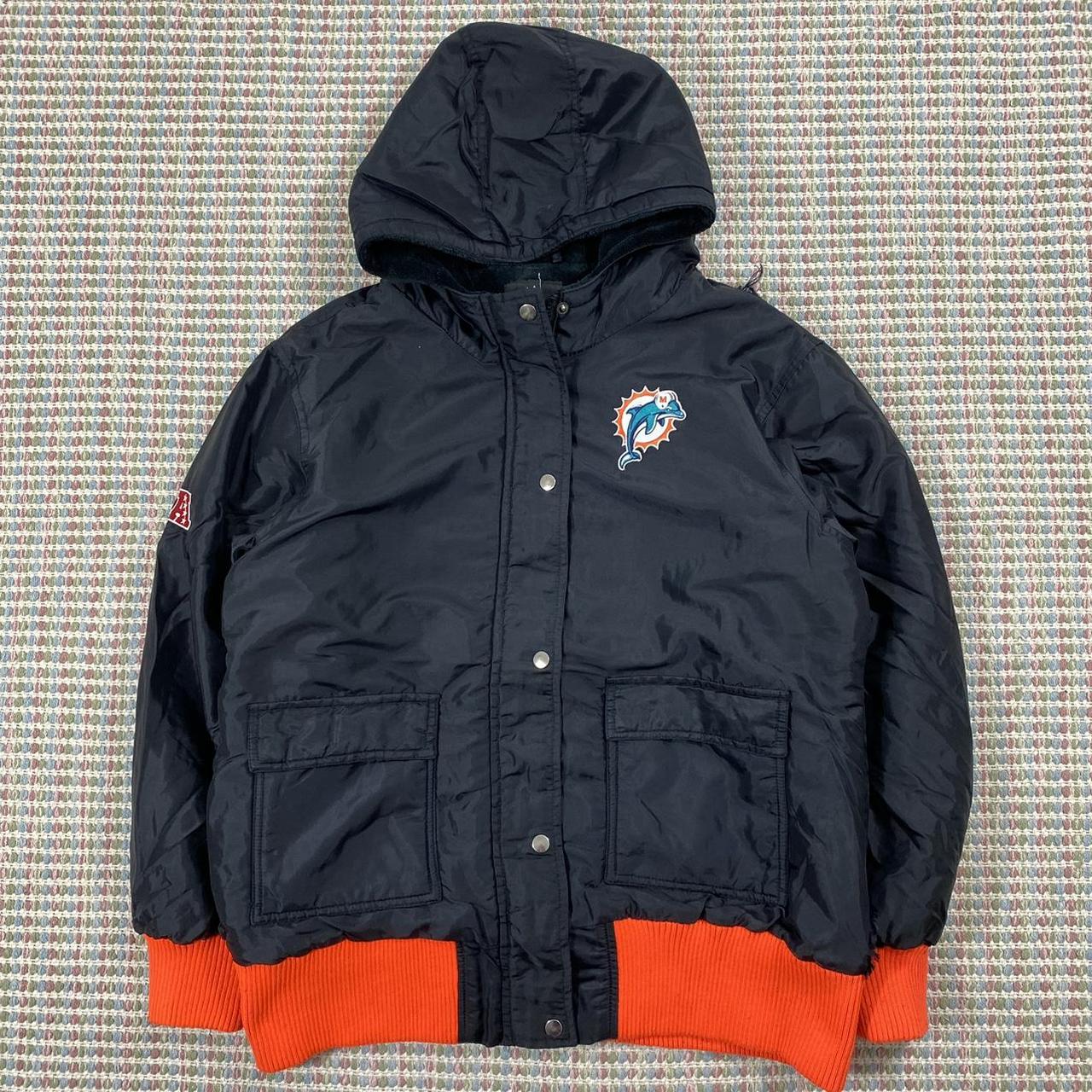 NFL Miami Dolphins Embroidered Coat With Fleece... - Depop