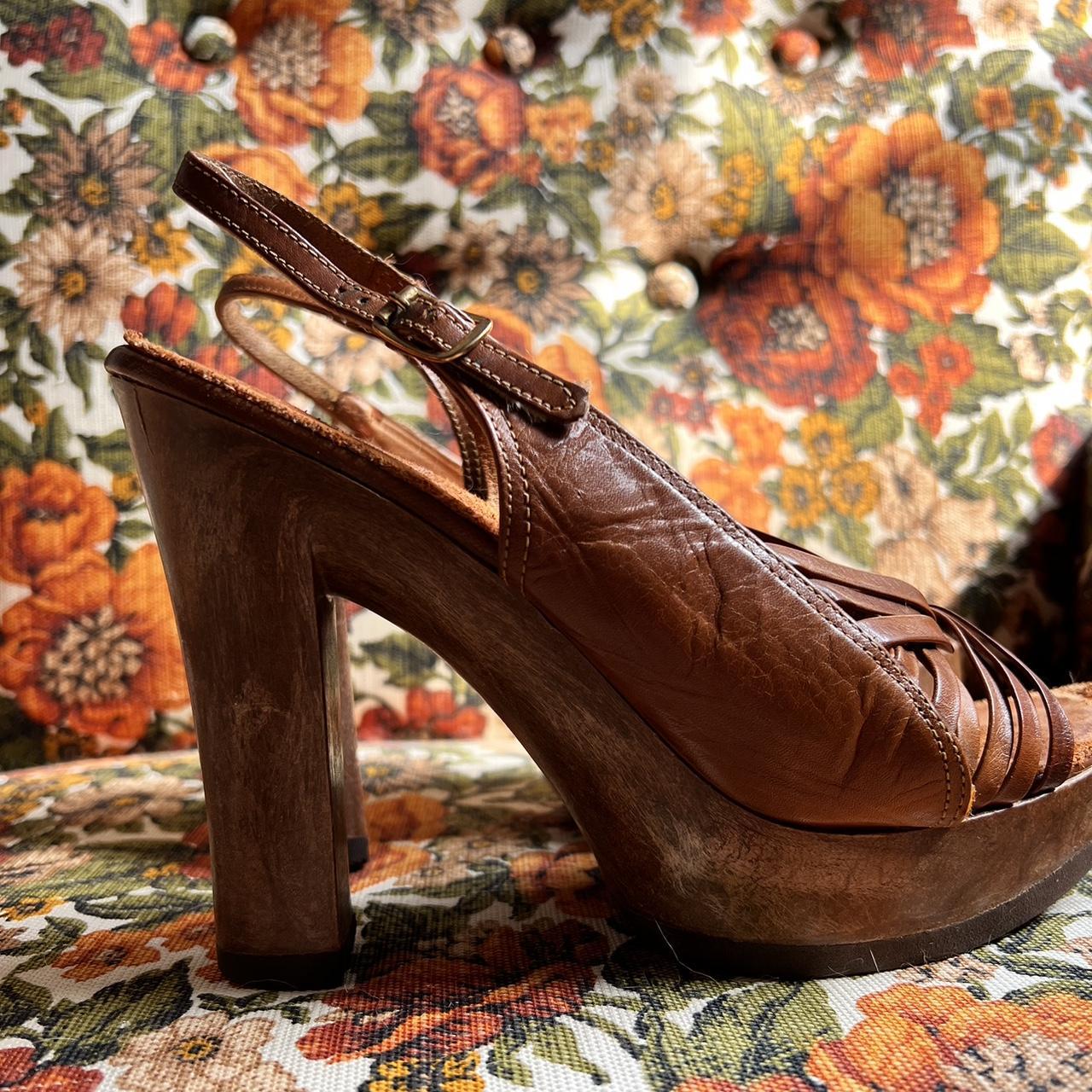 70s NINA brown disco high heels shoes sz 7.5 / vintage 1970s | Ritual  Vintage | Little Italy - New York, NY