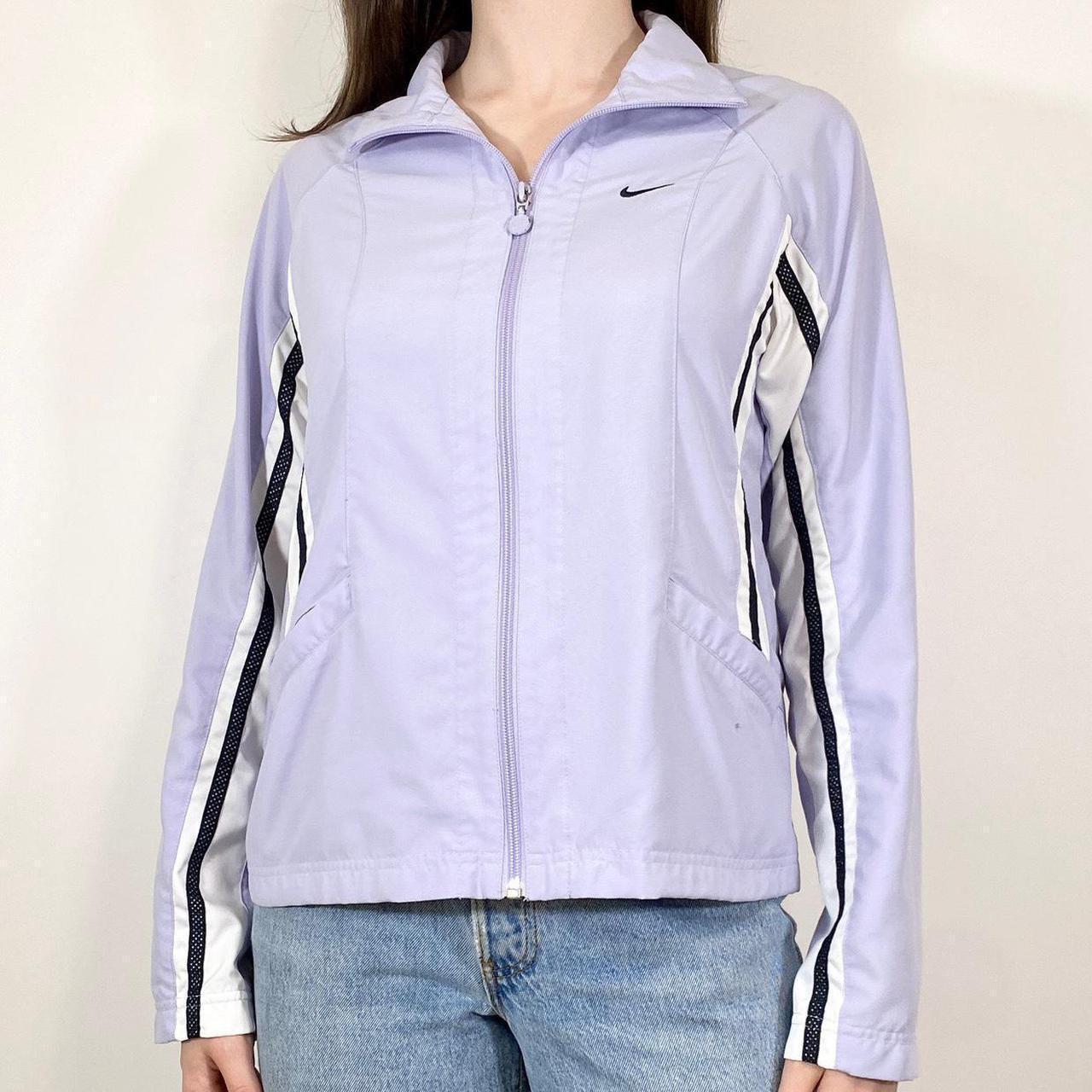 Lilac Nike windbreaker jacket, Y2K 2000s 00s light...