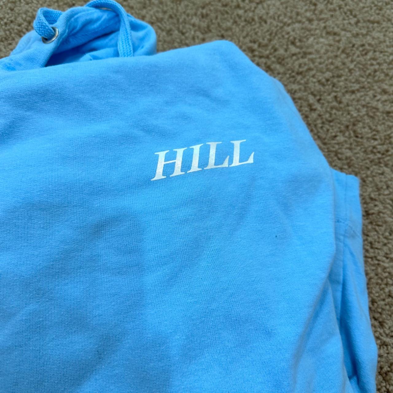 blue shadow hill hoodie originally 140 never worn. Depop