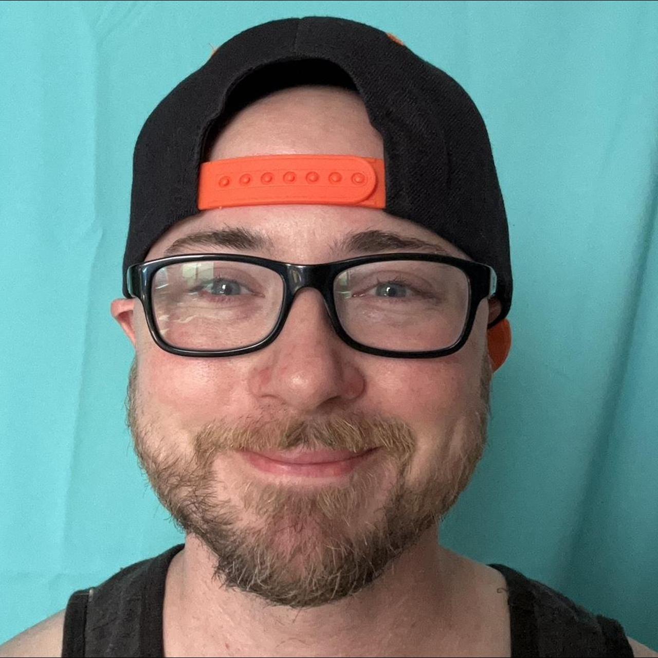 Black and Orange Hat Depop