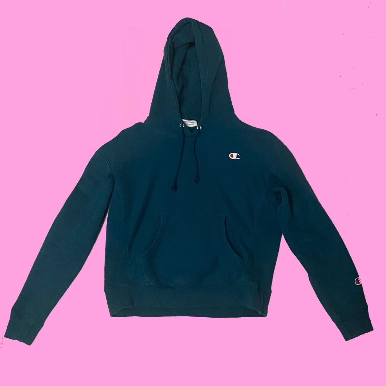 dark blue champion reverse weave hoodie some minor. Depop