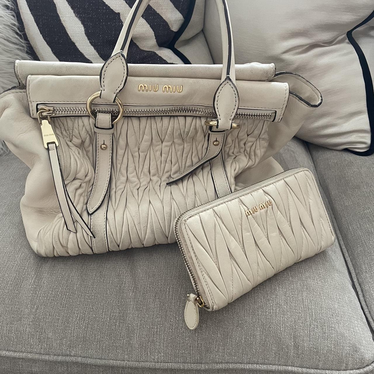 Mui mui vintage tote bag and purse used condition... Depop