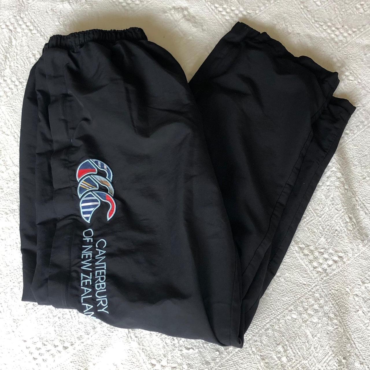 Mens Black Canterbury Uglies Tracksuit Bottoms Size... Depop