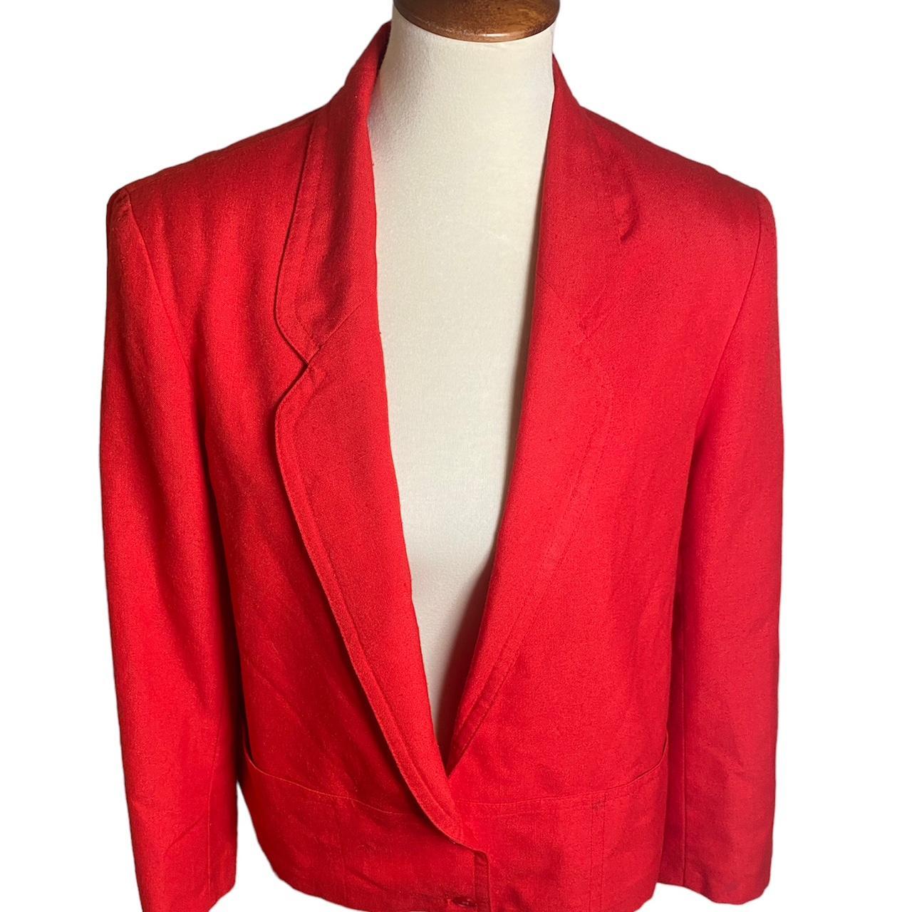 80s red blazer best sale