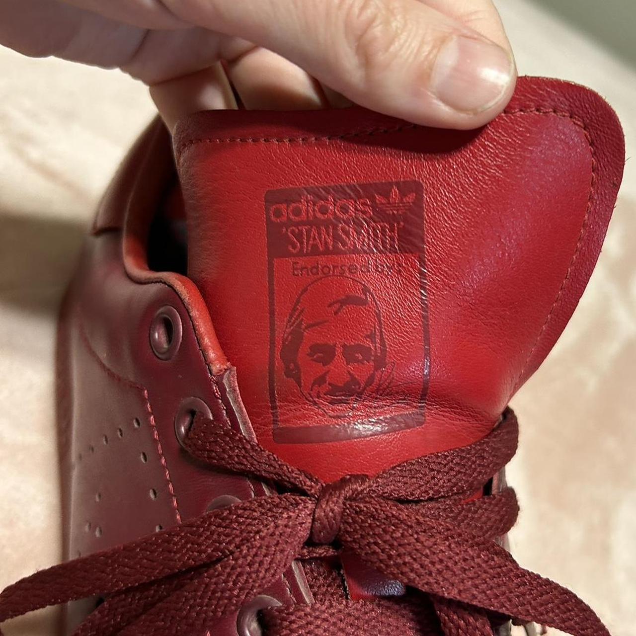 Adidas Stan Smith X Raf Simons Burgundy 🔥 Size Depop