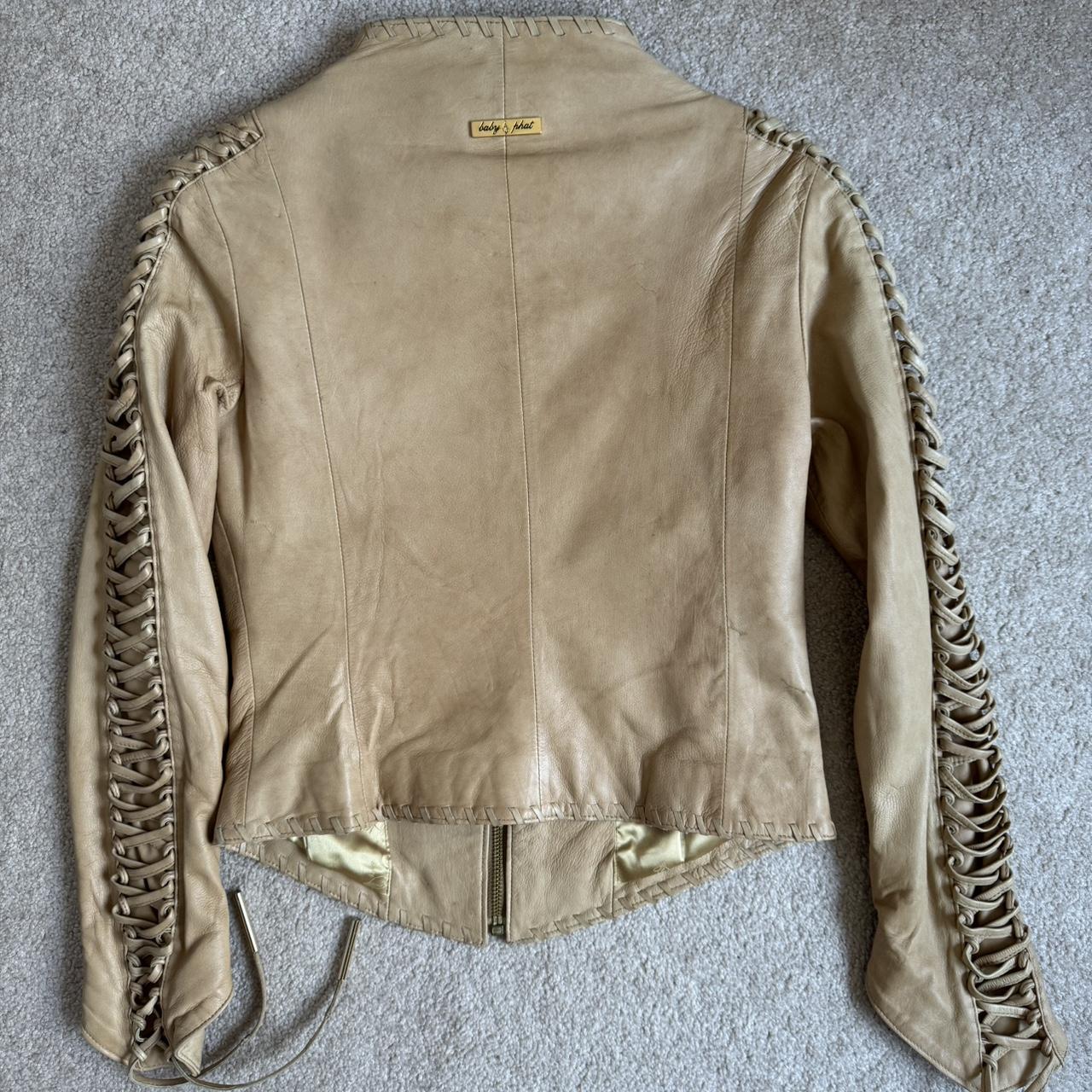 Vintage Rare Baby Phat Lace Up Sleeve Leather | Depop