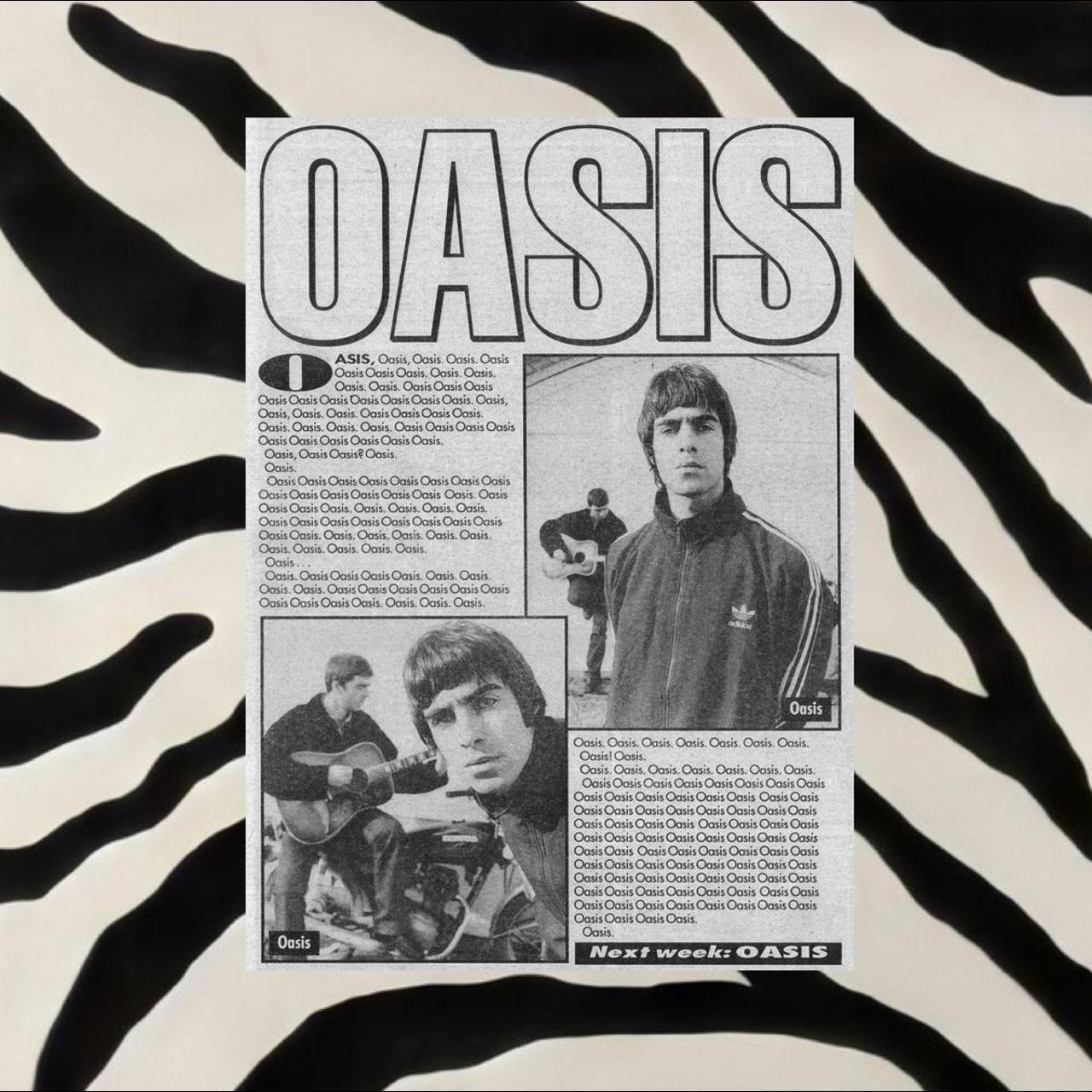 OASIS A4 POSTER -printed on high quality glossy... - Depop