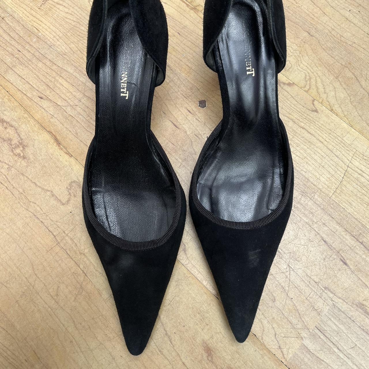 L.k. Bennet black suede heels size 6 #lkbennet... - Depop